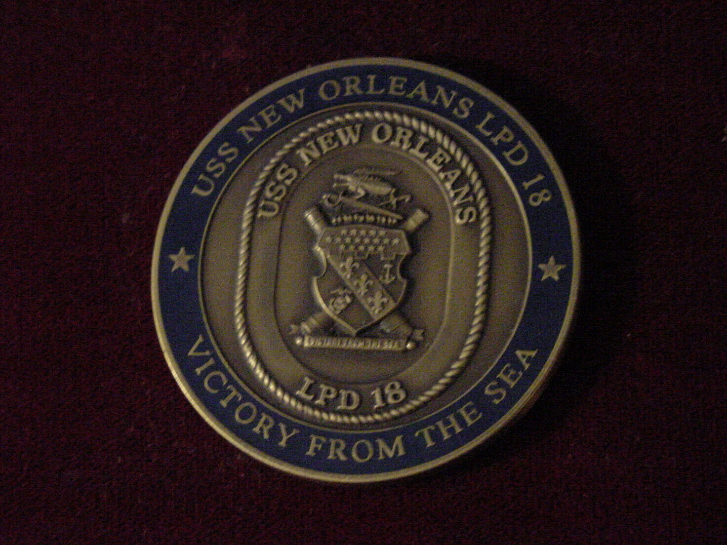USS NEW ORLEANS LPD 18 VICTORY FROM THE SEA - Challenge coin