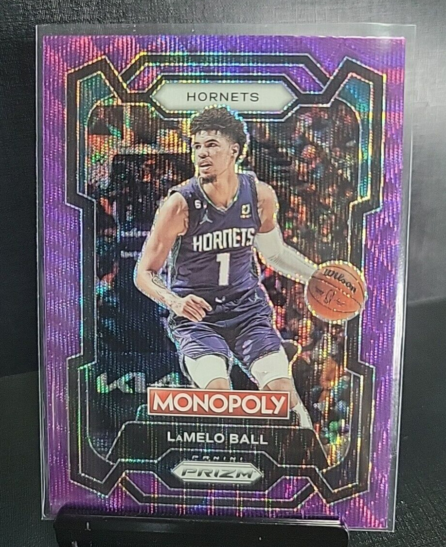 2023-24 Prizm Monopoly Purple Wave LaMelo Ball #13 Hornets Color Match