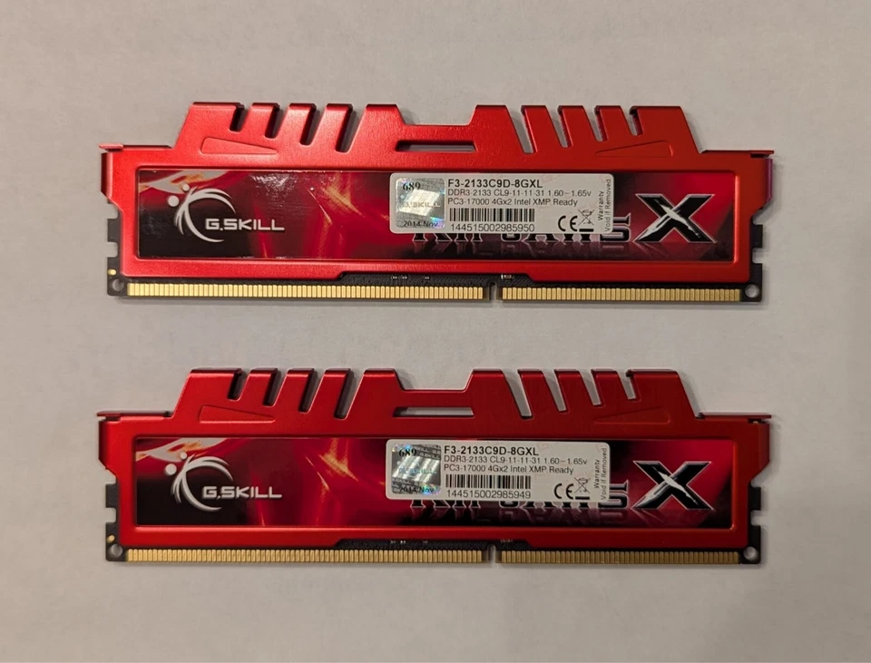 G. SKILL 8GB (2 x 4GB) PC3-17000 (DDR3-2133) Memory (F3-2133C9D-8GXL) - Image 2 of 2