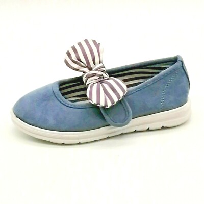 J's Mom Girls Flat Heel Mary Jane Sneaker Cushioned Striped Bow