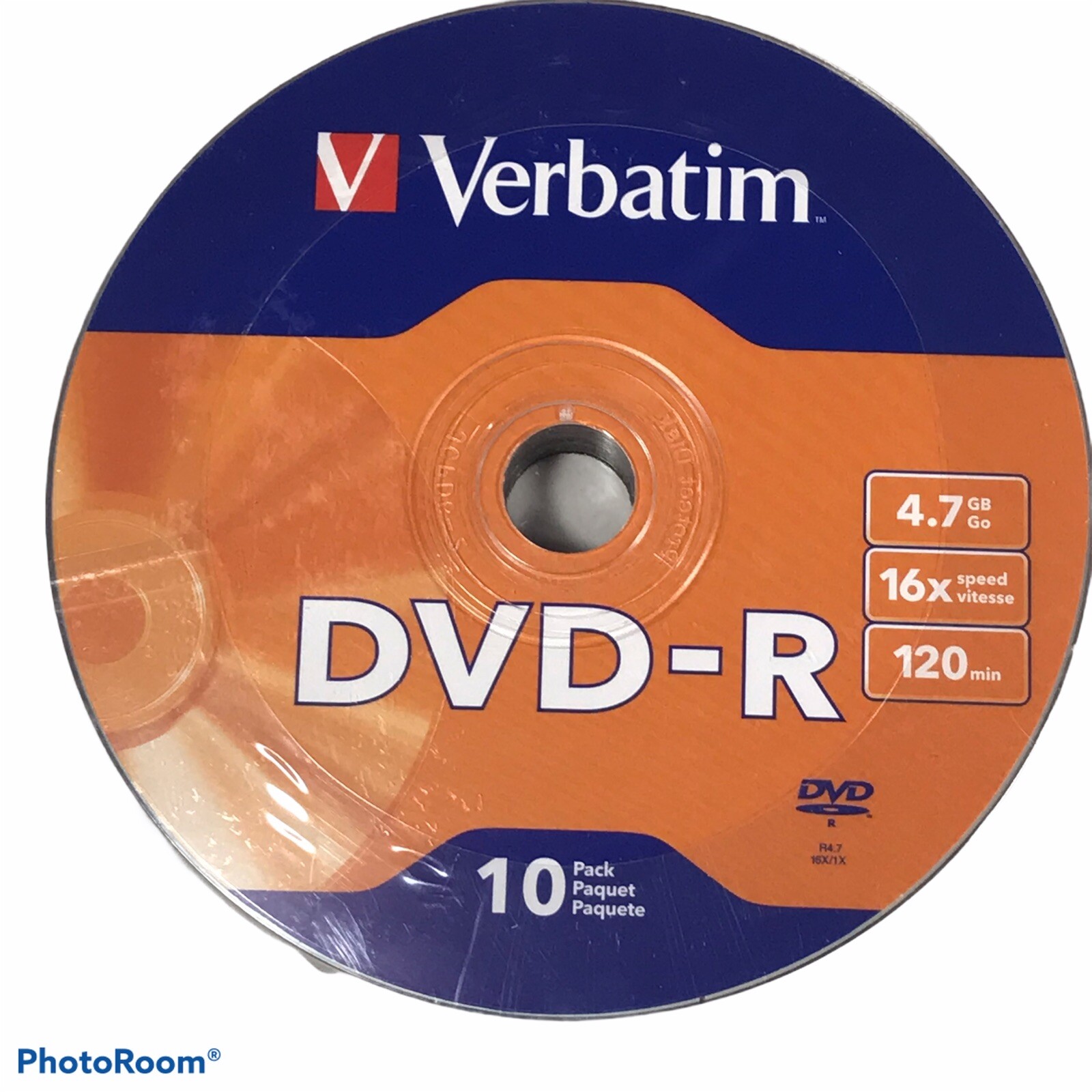 Blank Verbatim Disks 16x DVDR Discs 120 min 4.7 GB 10 Pack New Sealed