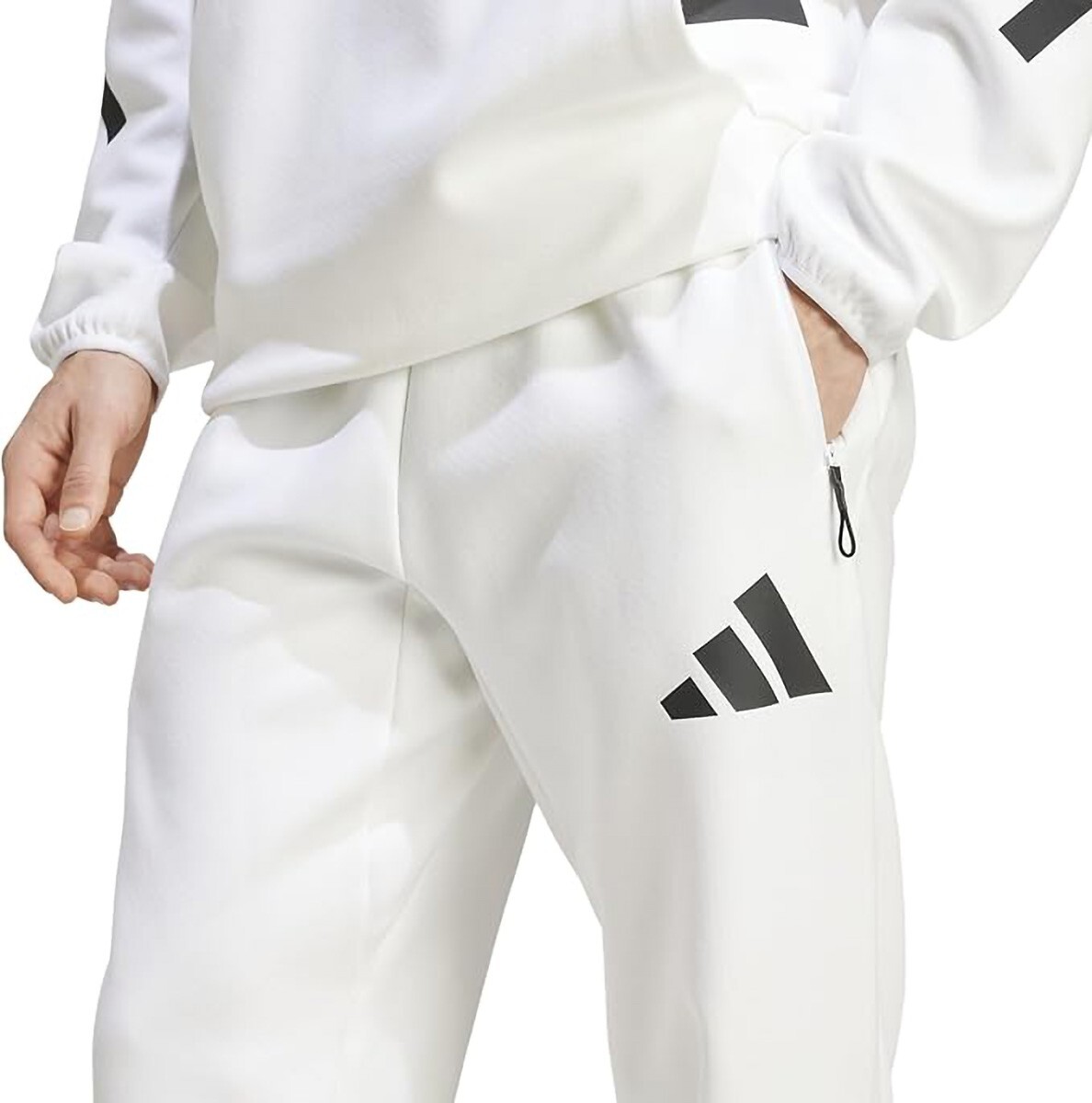 Adidas Men's Z.N.E. ZNE Jogger Sweatpants Pants White Black Adidas Men's Z.N.E. ZNE Jogger Sweatpants Pants White Black