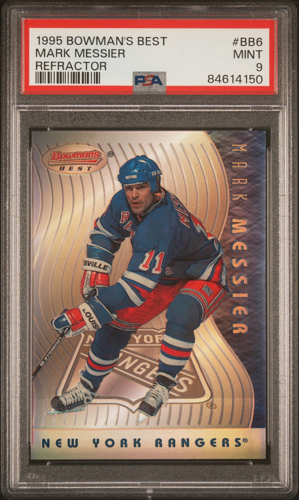1995 BOWMAN'S BEST REFRACTOR #BB6 MARK MESSIER PSA 9