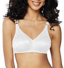 Bali Double Support Comfort-U Wireless Bra, #DF3820,  White, Size 36D *NWT*