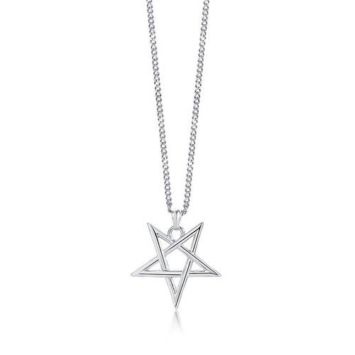 NEW VNOX Men Church of Satan Sigil of Lucifer Star Pendant Necklace Chain Jewelr - Picture 43 of 45