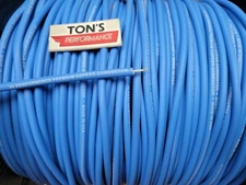 Blue 7mm solid copper core spark plug ignition wire sold by the foot Made in USA