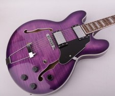 Purple Electric guitar Rosewood Fingerboard Semi-Hollow Mahogany Body