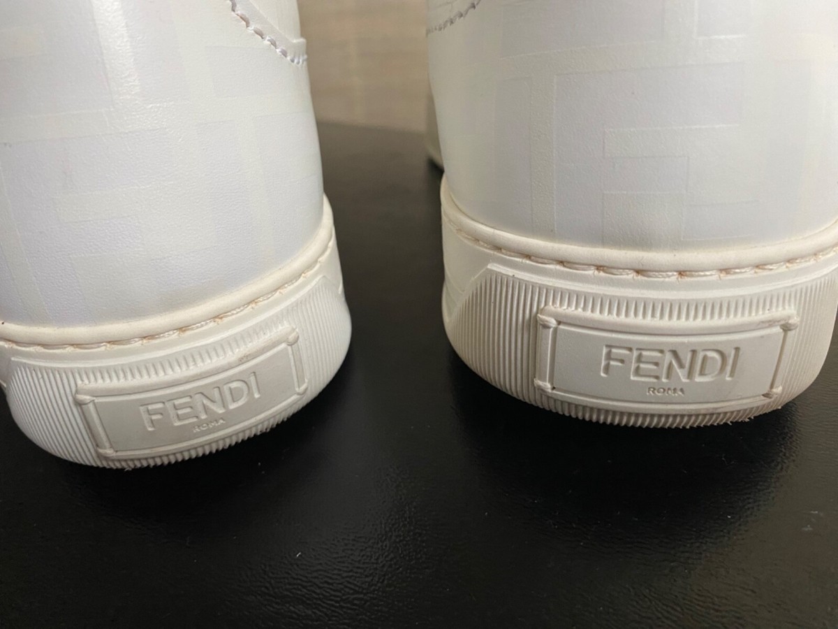 FENDI white leather LOW top rubber shoes fashion sneakers  display picture 2