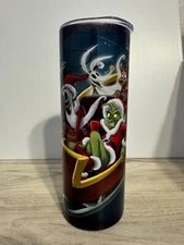 Jack and Grinch on a sleigh 20oz tumbler