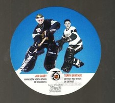 1991-92 Kraft #75 Jon Casey, Terry Sawchuk