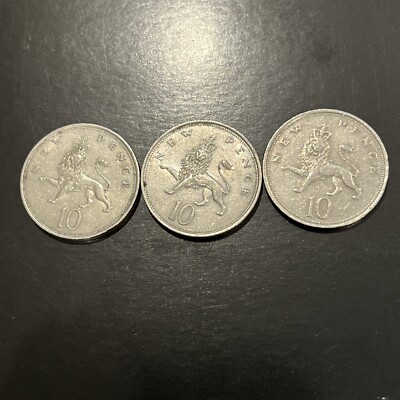 1969 1970 1974 D.G. REG.FD Elizabeth II New Pence 10 Lot Of 3 | eBay