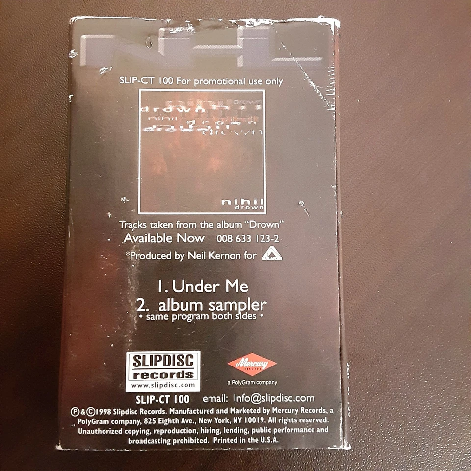 NIHIL band single UNDER ME - metal album DROWN - underground goth/emo cassette Foto 2 de 4