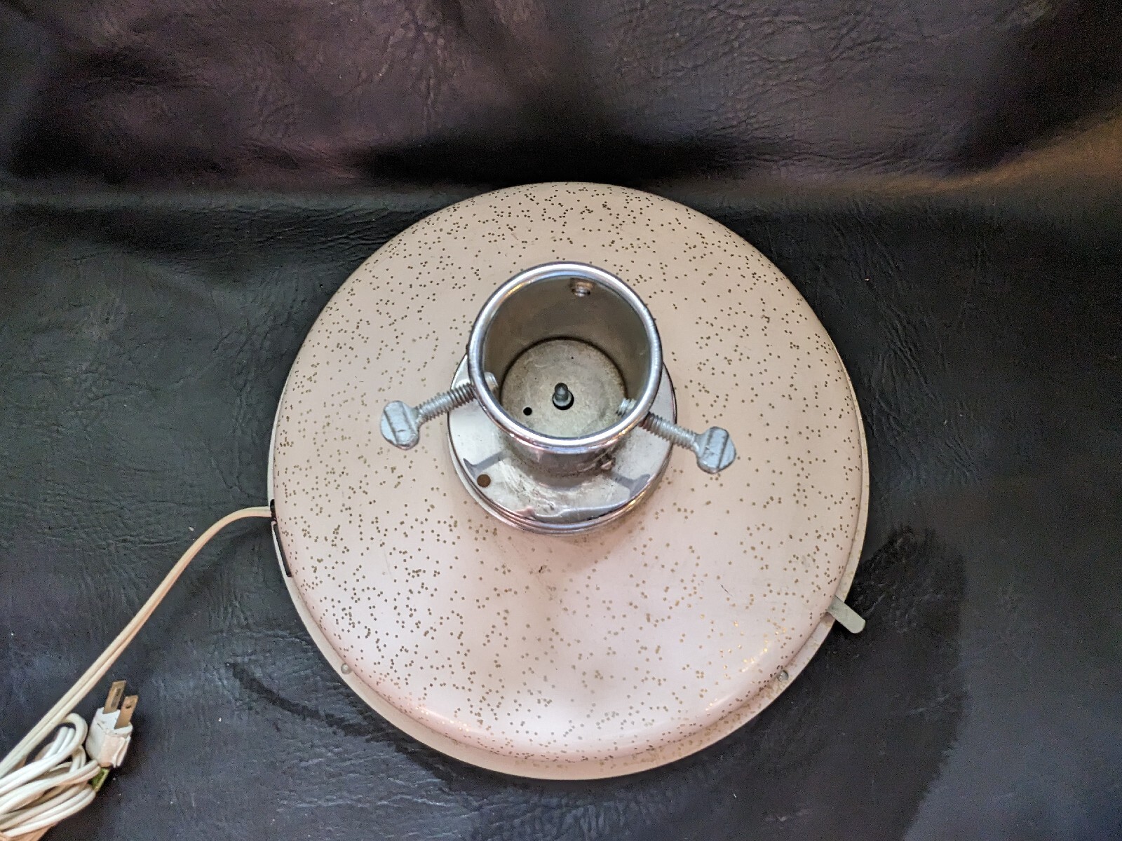 Vintage MCM White Sparkle Revolving Rotating Musical Christmas Tree