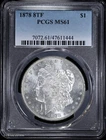1878-P 8TF $1 Morgan Silver Dollar PCGS MS 61
