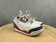 Nike Air Jordan Retro 3 TD Fire Red White Cement Grey 2022 DM0968-160 Size 7C