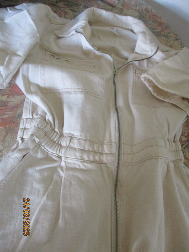 Jeans Overall Beige MNG M 100% Baumwolle kurzarm - Bild 9 von 12