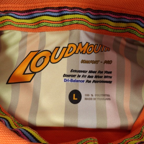 Loudmouth Golf Polo Shirt Womens Size L Orange Short Sleeve Collared Comfort - Picture 4 of 13