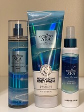 Bath  Body Works ENDLESS SEA Hair Mist, Moisturizing Body Wash, Fragrance Mist