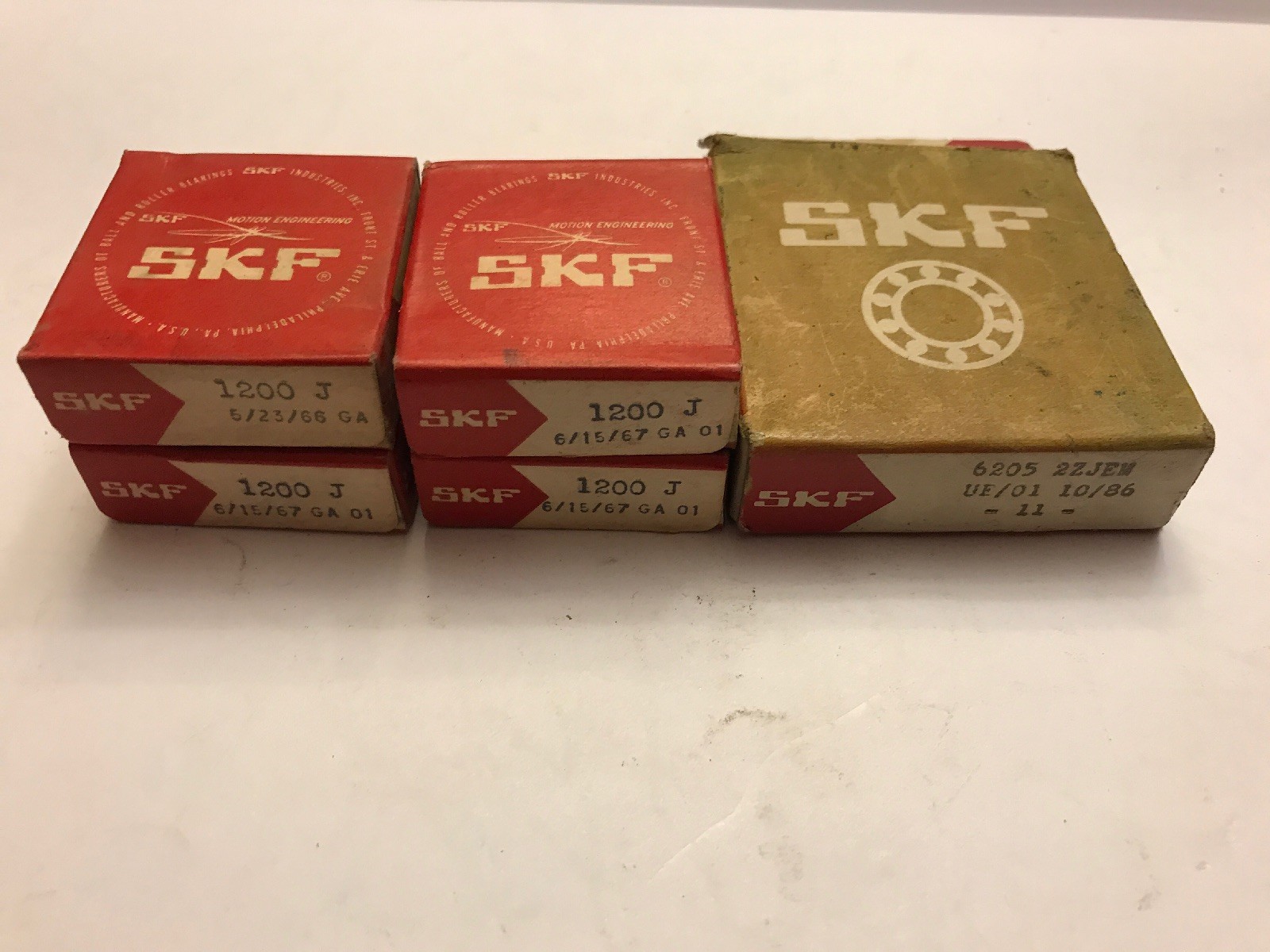 Lot Of 5 Bearings SKF 1200J Qty 4, SKF 6205 2ZJEM eBay