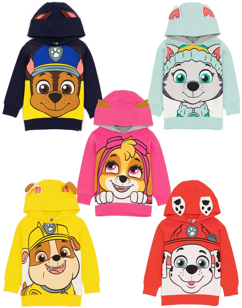 Paw Patrol Kids Hoodie Chase Marshall Skye Everest OR Rubble 3D Ears  Sweater | eBay | Paw Patrol