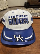 Vintage Nos Leather Kentucky Wildcats Hat Cap Strap Back Made In Usa (H1)