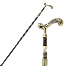 Golden Walking Stick,  Luxury Fashion Walking Cane for Men - 90 cm