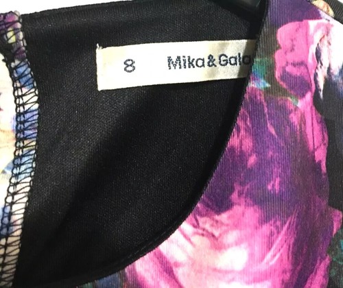 Mika & Gala vivid floral dress, sz. 8, above the knee, as new - Picture 7 of 9