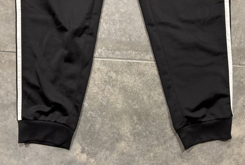 Adidas Essentials 3 Stripes Track Pants Mens Medium Black Joggers Tricot NWT - Picture 3 of 6