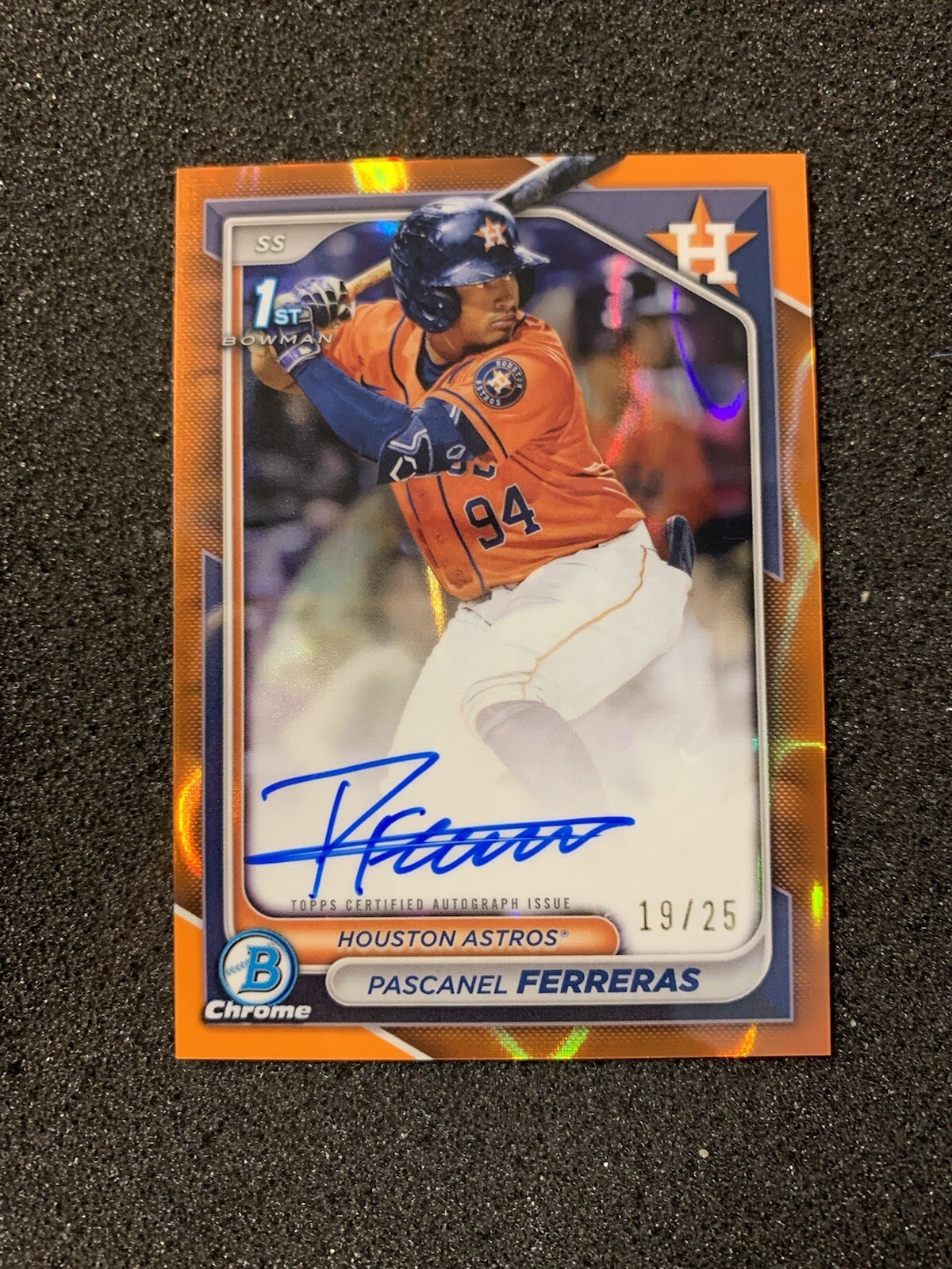 2024 Bowman Chrome Pascanel Ferreras 1st Bowman Chrome Orange Refractor Auto /25