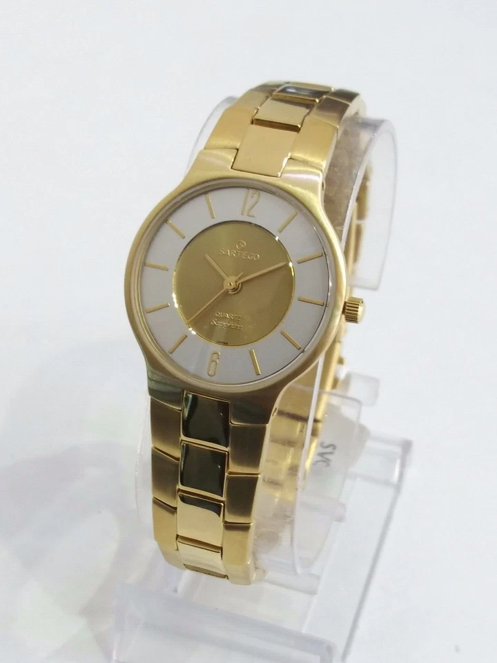 Sartego Seville quartz sapphire 50 meter Gold tone watch PAIR SVQ222 SVQ662 - Image 3 of 4