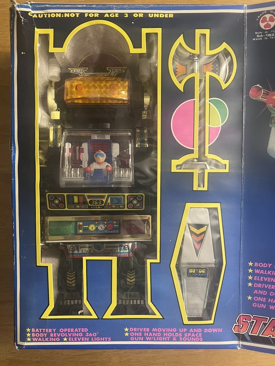 Star Roto Robot Rare Vintage 1985 Made In Taiwan Battery Operated
