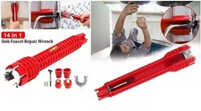 Professional 14-in-1 Plumbing Wrench Tool Set for Tap, Pipe & Sink Fittings
