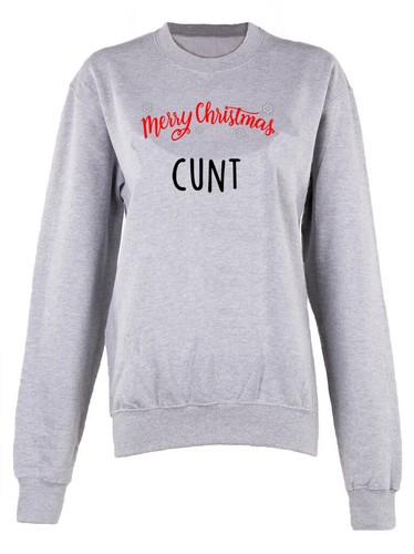 Merry Christmas C*NT crew neck sweatshirt unisex sweater pullover Funny XMAS - Picture 4 of 7