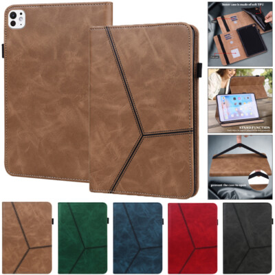 Schutz Hülle Für iPad Pro Air 11'' 13'' 6/7/8/9/10/11. Gen Mini 7 Leder Smart Case