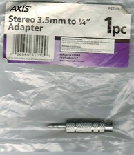 Axis 1/4" Stereo Female to 3.5mm Stereo Male Headphone Adapter Stereo USA Seller