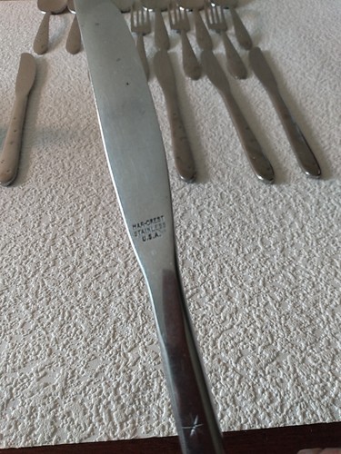 Set Of 16 Vintage Mar Crest MCM Atom Star Burst Flatware, Stainless, USA - Bild 10 von 10