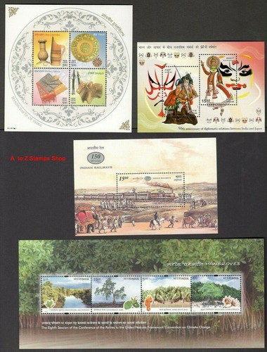 India 2002 Complete set of 4 Miniatures Miniatures