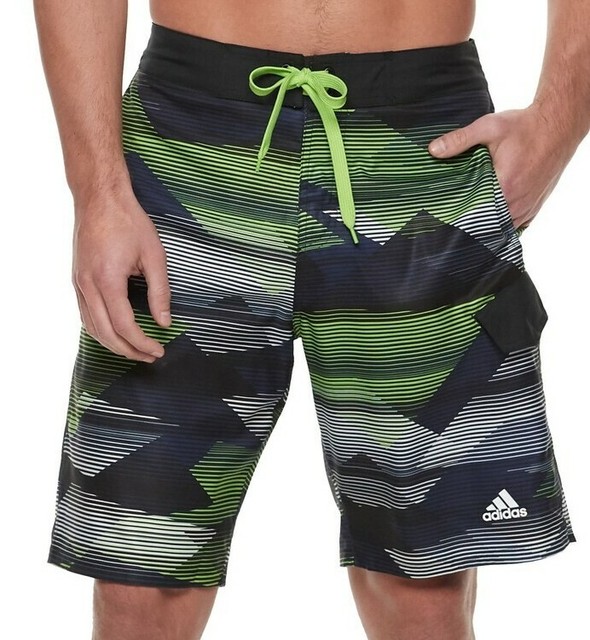 adidas green swim shorts