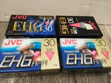 JVC VHS-C High Energy EHG 30 Pro HiFi 90 min TC-30 Compact Tapes MIXED-LOT 4PK