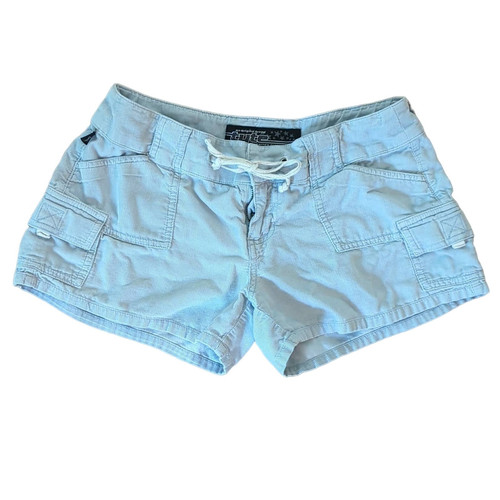 Y2K Tyte Jeans Gray Corduroy Drawstring Cargo Pocket Shorts