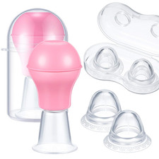 4 Pieces Nipple Sucker Nipple Corrector Nipple Puller Women Breastfeeding Flat I