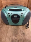VTG Teal Emerson PD6511G CD, Cassette Player, Radio;6 Ft Electric,Battery;WORKS