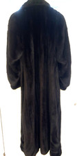 Vintage Full Skin Natural Dark Female Ranch Mink Full Length Classic Coat