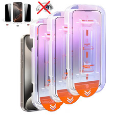 4 PELLICOLA PRIVACY o TRASPARENTE Vetro APPLICAZIONE FACILE per iPhone 16 17 -11