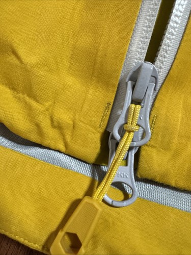 Women's Mountain Hard Wear Yellow Hooded Zip Up Rain Jacket Tag Size MEDIUM - Picture 5 of 10