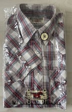 NEW VTG Youngbloods Plaid Pearl Snap Authentic Western Cowboy Shirt Men s Medium