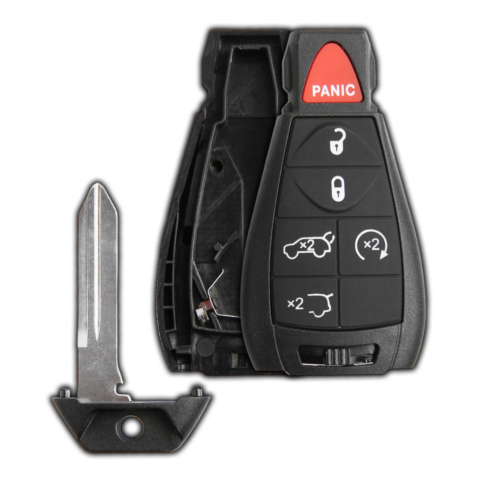 Key Fob Remote 6b Shell Case Replacement for Jeep Commander Cherokee IYZ-C01C