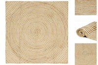 Teppich NatüRlich Und Weiß 160X160 Cm Jute
