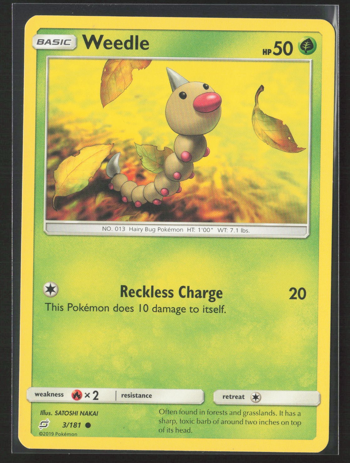 Weedle 3/181 Common Team Up Pokemon Near Mint