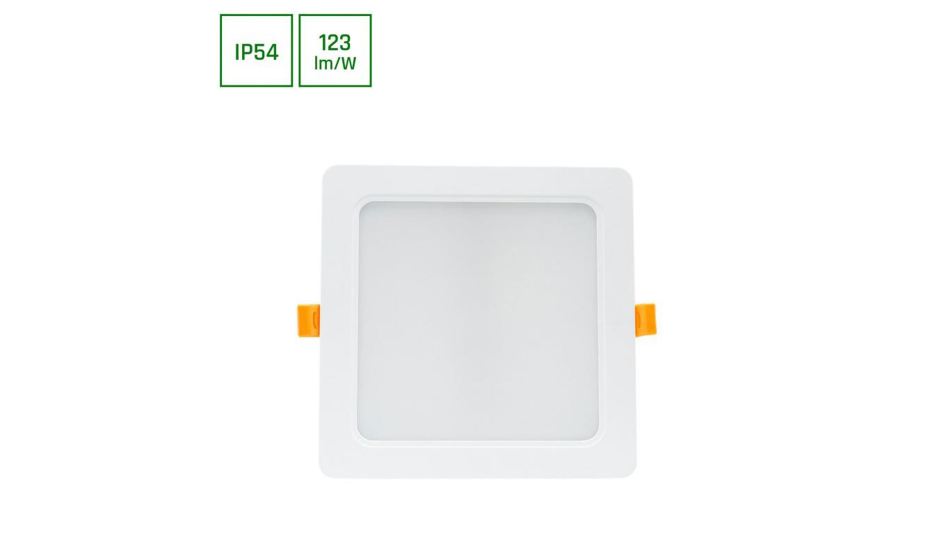 СВЕТИЛЬНИК DURE 3 DOWNLIGHT 18W CW 230V 110st IP54 IK06 170x170x34 BIAY kwadratowa zasilac 5690₽